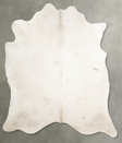 Ivory with Beige XX-Large Brazilian Cowhide Rug 7'8"H x 7'0"W #A53582 by Hudson Hides