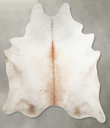 Ivory with Beige XX-Large Brazilian Cowhide Rug 9'0"H x 7'3"W #A53583 by Hudson Hides