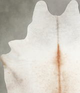 Ivory with Beige XX-Large Brazilian Cowhide Rug 9'0"H x 7'3"W #A53583 by Hudson Hides