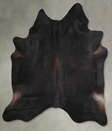 Solid Black X-Large Brazilian Cowhide Rug 7'5"H x 6'7"W #A53584 by Hudson Hides
