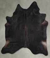 Solid Black X-Large Brazilian Cowhide Rug 7'5"H x 6'7"W #A53584 by Hudson Hides