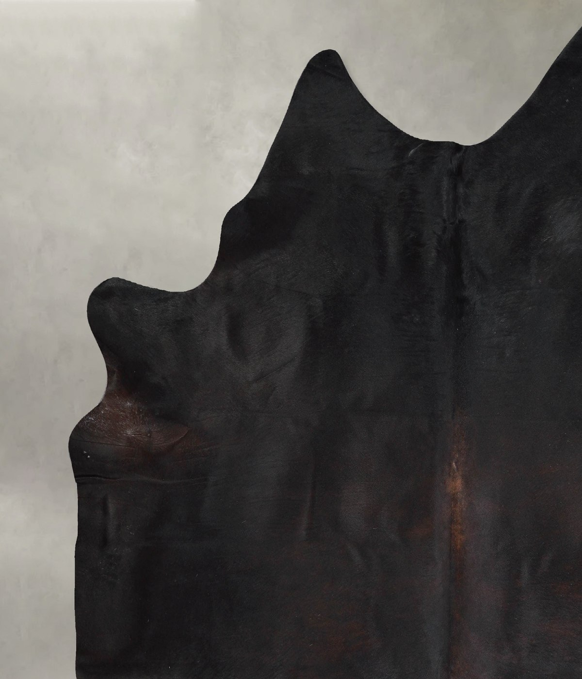 Solid Black X-Large Brazilian Cowhide Rug 7'5"H x 6'7"W #A53584 by Hudson Hides