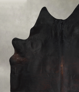 Solid Black X-Large Brazilian Cowhide Rug 7'5"H x 6'7"W #A53584 by Hudson Hides
