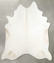 Ivory with Beige XX-Large Brazilian Cowhide Rug 8'1"H x 7'1"W #A53586 by Hudson Hides