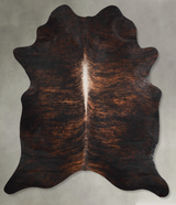 Dark Brindle X-Large Brazilian Cowhide Rug 7'9"H x 6'4"W #A53590 by Hudson Hides
