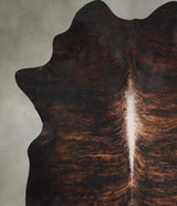 Dark Brindle X-Large Brazilian Cowhide Rug 7'9"H x 6'4"W #A53590 by Hudson Hides