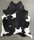 Black and White X-Large Brazilian Cowhide Rug 7'2"H x 6'4"W #A53591 by Hudson Hides