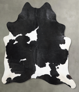 Black and White X-Large Brazilian Cowhide Rug 7'2"H x 6'4"W #A53591 by Hudson Hides