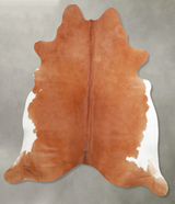Solid Brown XX-Large Brazilian Cowhide Rug 7'3"H x 7'1"W #A53596 by Hudson Hides