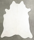Solid White X-Large Brazilian Cowhide Rug 6'9"H x 6'7"W #A53598 by Hudson Hides