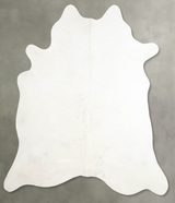 Solid White X-Large Brazilian Cowhide Rug 6'9"H x 6'7"W #A53598 by Hudson Hides