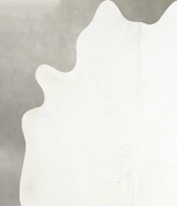 Solid White X-Large Brazilian Cowhide Rug 6'9"H x 6'7"W #A53598 by Hudson Hides