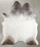 Medium Grey X-Large Brazilian Cowhide Rug 7'2"H x 6'0"W #A53599 by Hudson Hides