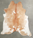 Beige and White XX-Large Brazilian Cowhide Rug 8'0"H x 7'8"W #A53600 by Hudson Hides
