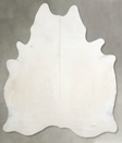 Solid White X-Large Brazilian Cowhide Rug 7'5"H x 6'6"W #A53611 by Hudson Hides