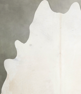 Solid White X-Large Brazilian Cowhide Rug 7'5"H x 6'6"W #A53611 by Hudson Hides