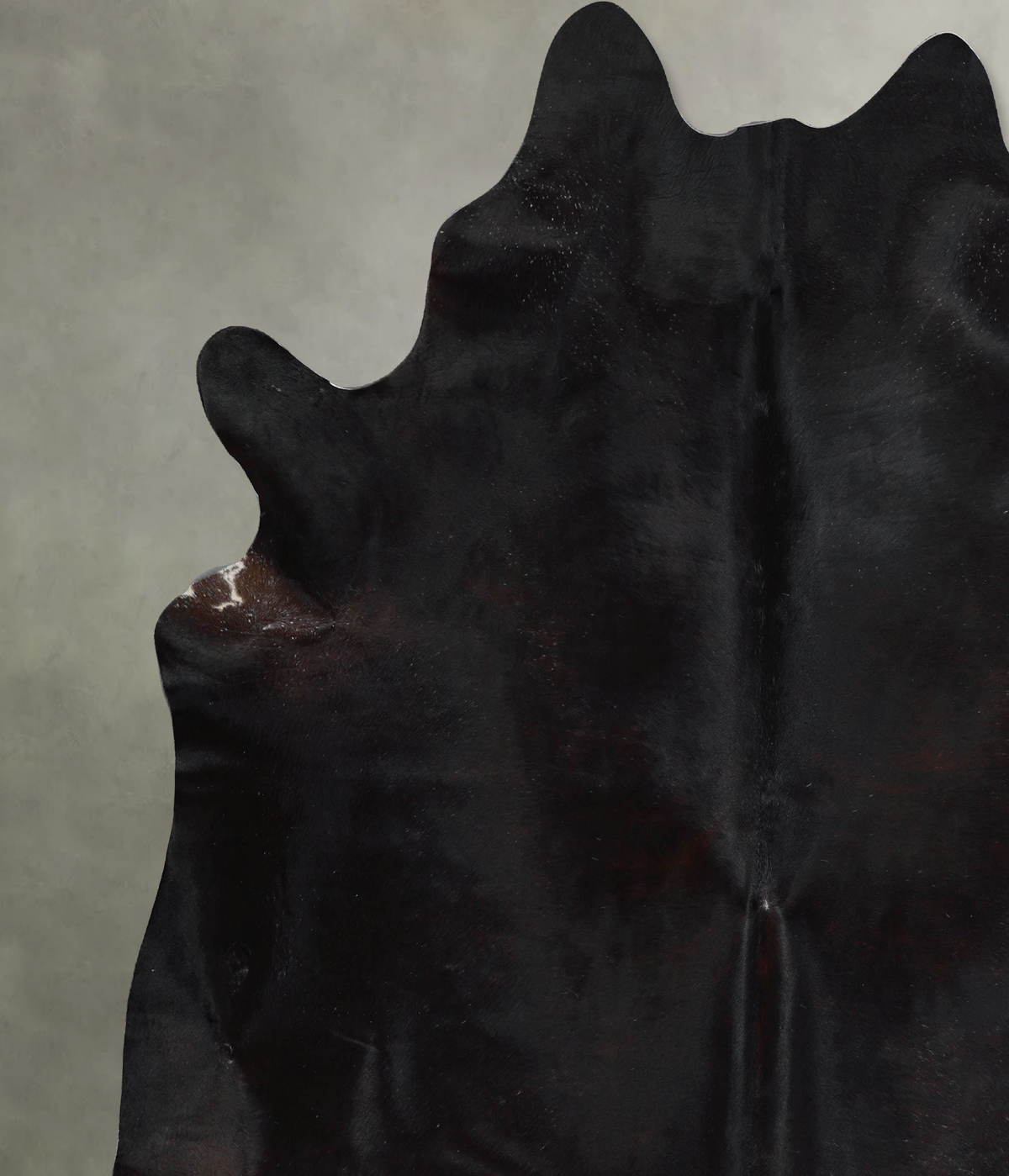 Solid Black XX-Large Brazilian Cowhide Rug 7'10"H x 7'1"W #A53612 by Hudson Hides