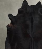 Solid Black XX-Large Brazilian Cowhide Rug 7'10"H x 7'1"W #A53612 by Hudson Hides