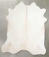 Solid White X-Large Brazilian Cowhide Rug 6'3"H x 6'11"W #A53613 by Hudson Hides