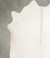 Solid White X-Large Brazilian Cowhide Rug 6'3"H x 6'11"W #A53613 by Hudson Hides