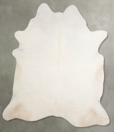 Solid White X-Large Brazilian Cowhide Rug 7'5"H x 6'6"W #A53614 by Hudson Hides