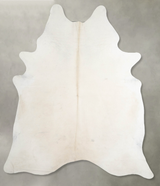 Solid White XX-Large Brazilian Cowhide Rug 8'0"H x 6'5"W #A53615 by Hudson Hides