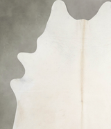 Solid White XX-Large Brazilian Cowhide Rug 8'0"H x 6'5"W #A53615 by Hudson Hides