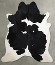 Black and White X-Large Brazilian Cowhide Rug 7'6"H x 6'6"W #A53618 by Hudson Hides