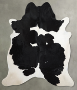 Black and White X-Large Brazilian Cowhide Rug 7'6"H x 6'6"W #A53618 by Hudson Hides