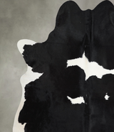 Black and White X-Large Brazilian Cowhide Rug 7'6"H x 6'6"W #A53618 by Hudson Hides