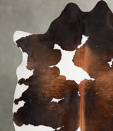 Chocolate and White X-Large Brazilian Cowhide Rug 7'2"H x 6'7"W #A53622 by Hudson Hides