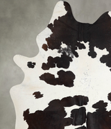 Chocolate and White X-Large Brazilian Cowhide Rug 7'10"H x 6'4"W #A53628 by Hudson Hides