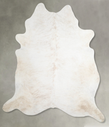 Ivory with Beige XX-Large Brazilian Cowhide Rug 7'9"H x 7'1"W #A53634 by Hudson Hides