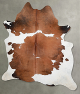 Chocolate and White X-Large Brazilian Cowhide Rug 7'8"H x 5'11"W #A53636 by Hudson Hides