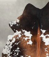Chocolate and White X-Large Brazilian Cowhide Rug 7'6"H x 6'5"W #A53641 by Hudson Hides