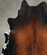 Chocolate and White XX-Large Brazilian Cowhide Rug 7'9"H x 6'7"W #A53653 by Hudson Hides