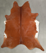 Solid Brown XX-Large Brazilian Cowhide Rug 8'1"H x 6'9"W #A53656 by Hudson Hides
