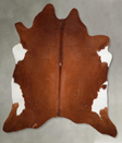 Brown and White Regular XX-Large Brazilian Cowhide Rug 7'11"H x 7'9"W #A53657 by Hudson Hides