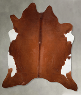 Brown and White Regular XX-Large Brazilian Cowhide Rug 7'11"H x 7'9"W #A53657 by Hudson Hides
