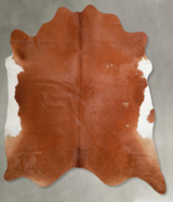 Solid Brown X-Large Brazilian Cowhide Rug 7'1"H x 7'0"W #A53659 by Hudson Hides