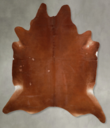 Solid Brown XX-Large Brazilian Cowhide Rug 8'1"H x 7'3"W #A53660 by Hudson Hides