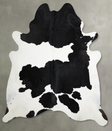 Black and White XX-Large Brazilian Cowhide Rug 7'9"H x 7'2"W #A53661 by Hudson Hides