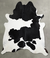 Black and White XX-Large Brazilian Cowhide Rug 7'9"H x 7'2"W #A53661 by Hudson Hides