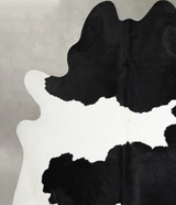 Black and White XX-Large Brazilian Cowhide Rug 7'9"H x 7'2"W #A53661 by Hudson Hides
