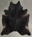 Solid Black XX-Large Brazilian Cowhide Rug 7'7"H x 6'9"W #A53669 by Hudson Hides