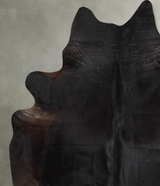 Solid Black XX-Large Brazilian Cowhide Rug 7'7"H x 6'9"W #A53669 by Hudson Hides