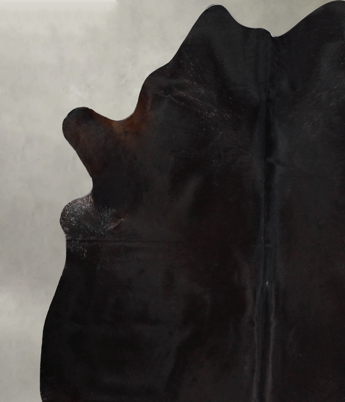 Solid Black XX-Large Brazilian Cowhide Rug 7'3"H x 6'11"W #A53672 by Hudson Hides