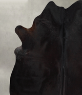 Solid Black XX-Large Brazilian Cowhide Rug 7'3"H x 6'11"W #A53672 by Hudson Hides