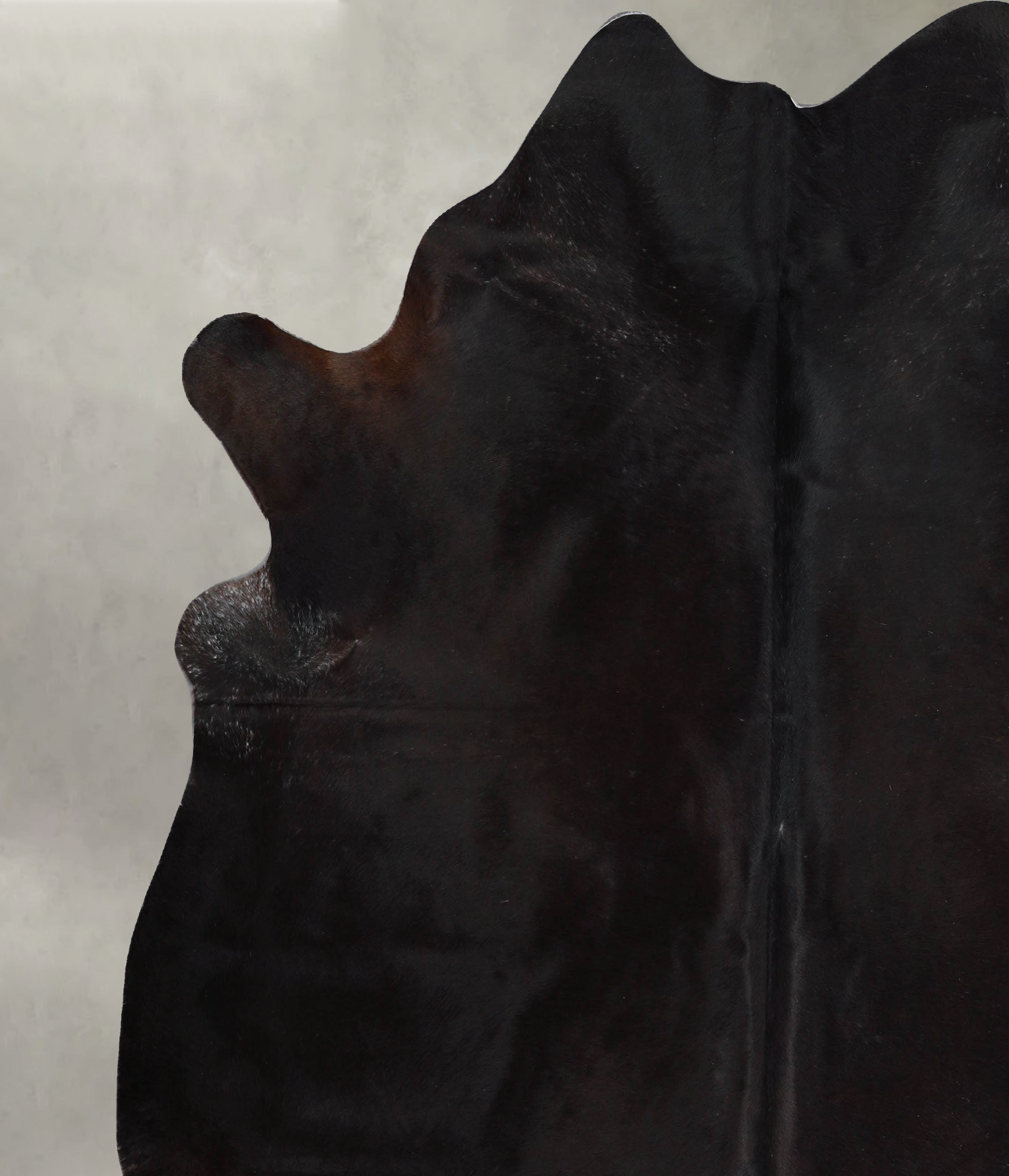 Solid Black Cowhide Rug #A53672