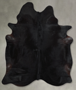 Solid Black XX-Large Brazilian Cowhide Rug 8'0"H x 6'7"W #A53673 by Hudson Hides